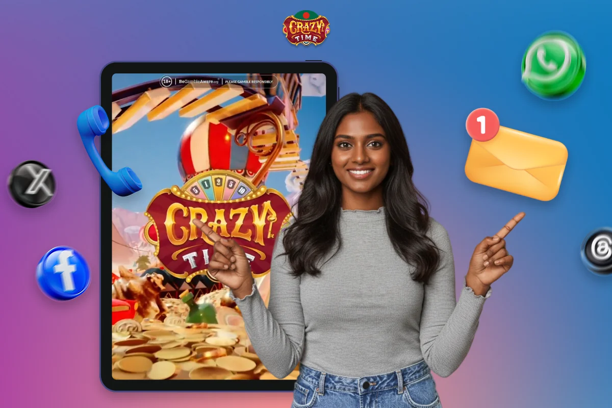 You can create an account to play Crazy Time using one of the available methods in Bangladesh